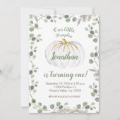 Garçon Notre Citrouille tourne une Invitation verd (Devant)