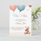 Garçon ou fille Espagnol Genre Reveal Invitation (Debout devant)