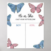 Garçon ou fille - tableau de révélation du genre (Devant)