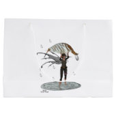 Garçon Pluie Fée Avec Sac Cadeau Feuille (Dos)