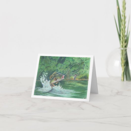 Garçon qui attrape une carte de billet de poisson (Devant)