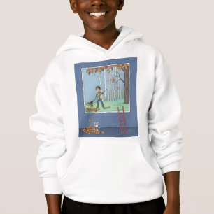Garçon raking feuille sweat - shirt à capuche