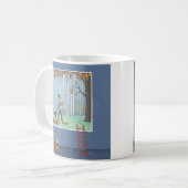 Garçon ramer feuille tasse à café (Devant gauche)