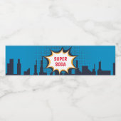 Garçon Superhero, Brown - Étiquette de la coupe de (Étiquettes simples)