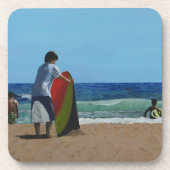 Garçon sur la plage Dessous de verre en plastique (Devant)