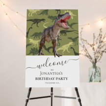 Garçon T Rex DINOSAURE, Motif Jurassique Anniversa