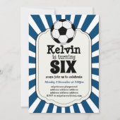 garçon tournant SIX Soccer Ball Invitation (Devant)