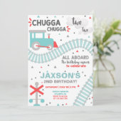 Garçon train 2ème invitation de deuxième anniversa (Debout devant)