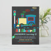 Garçon train 2ème invitation de deuxième anniversa (Debout devant)