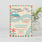 Garçon train 2ème invitation de deuxième anniversa (Debout devant)