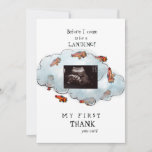 Garçon Ultrasound Funny Merci Baby Point de vue<br><div class="desc">Carte de remerciements Baby shower photo Ultrasound.  La perspective du bébé.  Merci du bébé. Avions.  Mon garçon.  Drôle.</div>