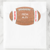 Garçon valentine - autocollant de football avec no (Sac)