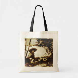 Garçon vintage avec chien au Sac fourre-tout de re