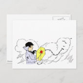 Garçon Volant un Cerf-Volant Carte Postale d'Art V (Devant / Derrière)