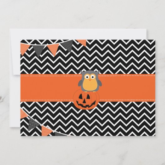 Garçons 1er anniversaire Halloween Invitation d'an (Dos)