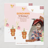 Garçons 5e fête d'anniversaire, Cartes de couleurs (Devant / Derrière)