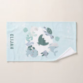 Garçons Bleus Sous L'Océan Mer Animaux Enfants (Serviette à main)