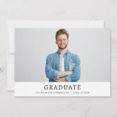 Garçons Calligraphie minimaliste Invitation de gra (Dos)