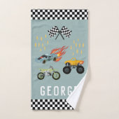 Garçons Cool Blue Racing Voiture Enfants (Serviette à main)