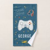 Garçons Cool Jeu Vidéo Bleu Enfants Gamer (Serviette à main)