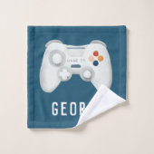 Garçons Cool Jeu Vidéo Bleu Enfants Gamer (Gant de toilette)