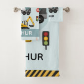 Garçons Cute Blue Digger Construction Motif Enfant (En situation)