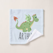 Garçons Cute Blue Dragon Nom du Motif Enfants (Gant de toilette)