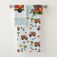 Garçons Cute Blue Feu Motif Camion Enfants
