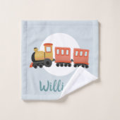 Garçons Cute Blue Train Motif Enfants (Gant de toilette)