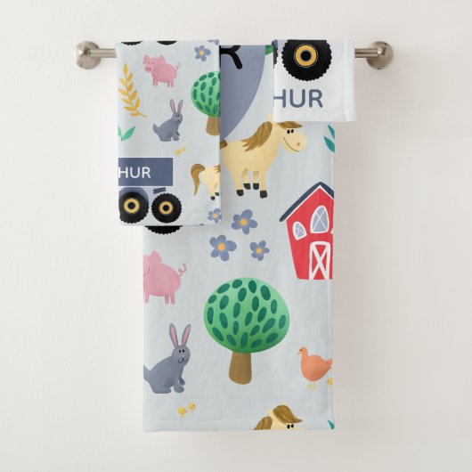 Garçons Cute & moderne Blue Farm Tracteur Motif En (En situation)