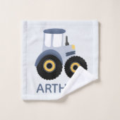 Garçons Cute & moderne Blue Farm Tracteur Motif En (Gant de toilette)