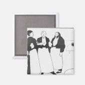 Garcons de Cafe Magneet (Voorkant / Achterkant)