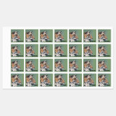 Garçons Fer sur vêtements Étiquette Tigre & NOM (Feuille)