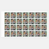 Garçons Fer sur vêtements Étiquette Tigre & NOM (Feuille)