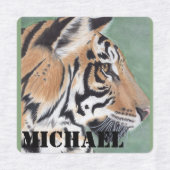 Garçons Fer sur vêtements Étiquette Tigre & NOM (Design 1)