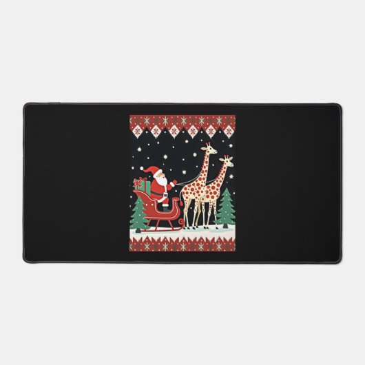 Garçons Filles Santa Claus équitation Giraffe Slei (Recto)