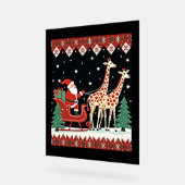 Garçons Filles Santa Claus équitation Giraffe Slei (Angle)