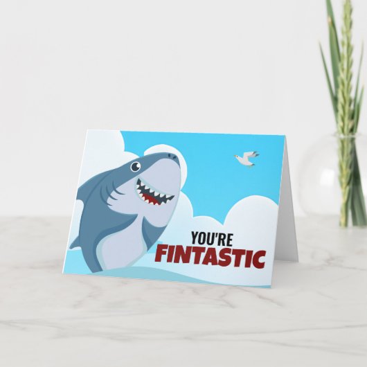 Garçons Fintastic Shark Party Cartes de remercieme (Devant)