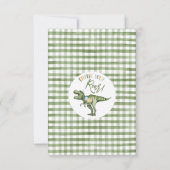 Garçons Green Roar Dinosaur Carte de remerciements (Dos)