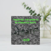 GARÇONS GYMNASTICS "MERCI" CARTE DE PARTI (Debout devant)