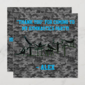 GARÇONS GYMNASTICS "MERCI" CARTE DE PARTI (Devant / Derrière)