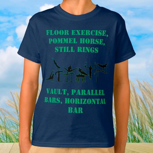 Garçons Gymnastique Compétences T-shirt avec son n