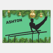 Garçons Gymnastique Enveloppement de Noël Papier (Devant 2)