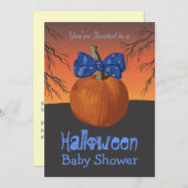 Garçons Halloween Baby Shower Invitations (Devant / Derrière)