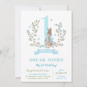 Garçons invitation de premier anniversaire, Peter 