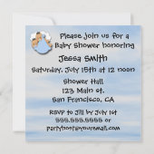 Garçons jumeaux - invitations de baby shower de (Dos)