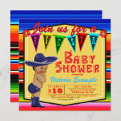 Garçons Mexicain Fiesta Baby Shower Invitations (Devant / Derrière)