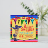 Garçons Mexicain Fiesta Baby Shower Invitations (Debout devant)