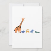 Garçons mignon animal Anniversaire de enfant carte (Dos)