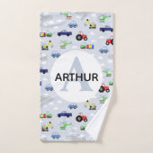 Garçons Mignons Transport Motif Nom de voiture Enf (Serviette à main)